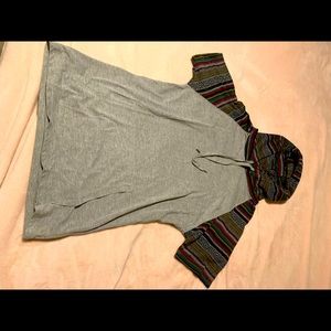 Oversized t shirt size M with hood